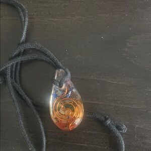 Leather cord pendant